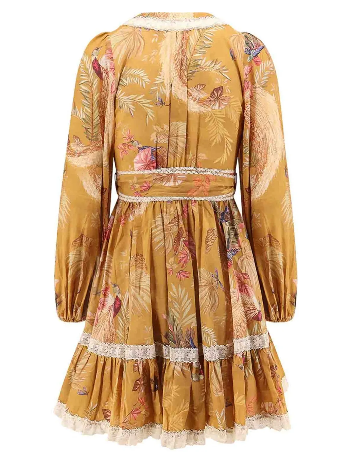 Vestito Corto Frill In Cotone