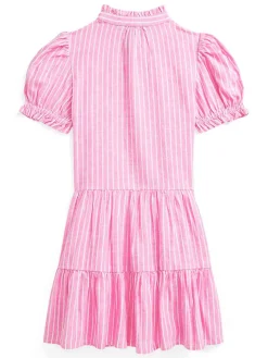 Vestito in lino rosa
