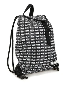 Zaino a sacca in nylon con logo mcq ripetuto