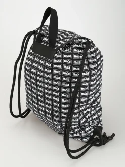 Zaino a sacca in nylon con logo mcq ripetuto