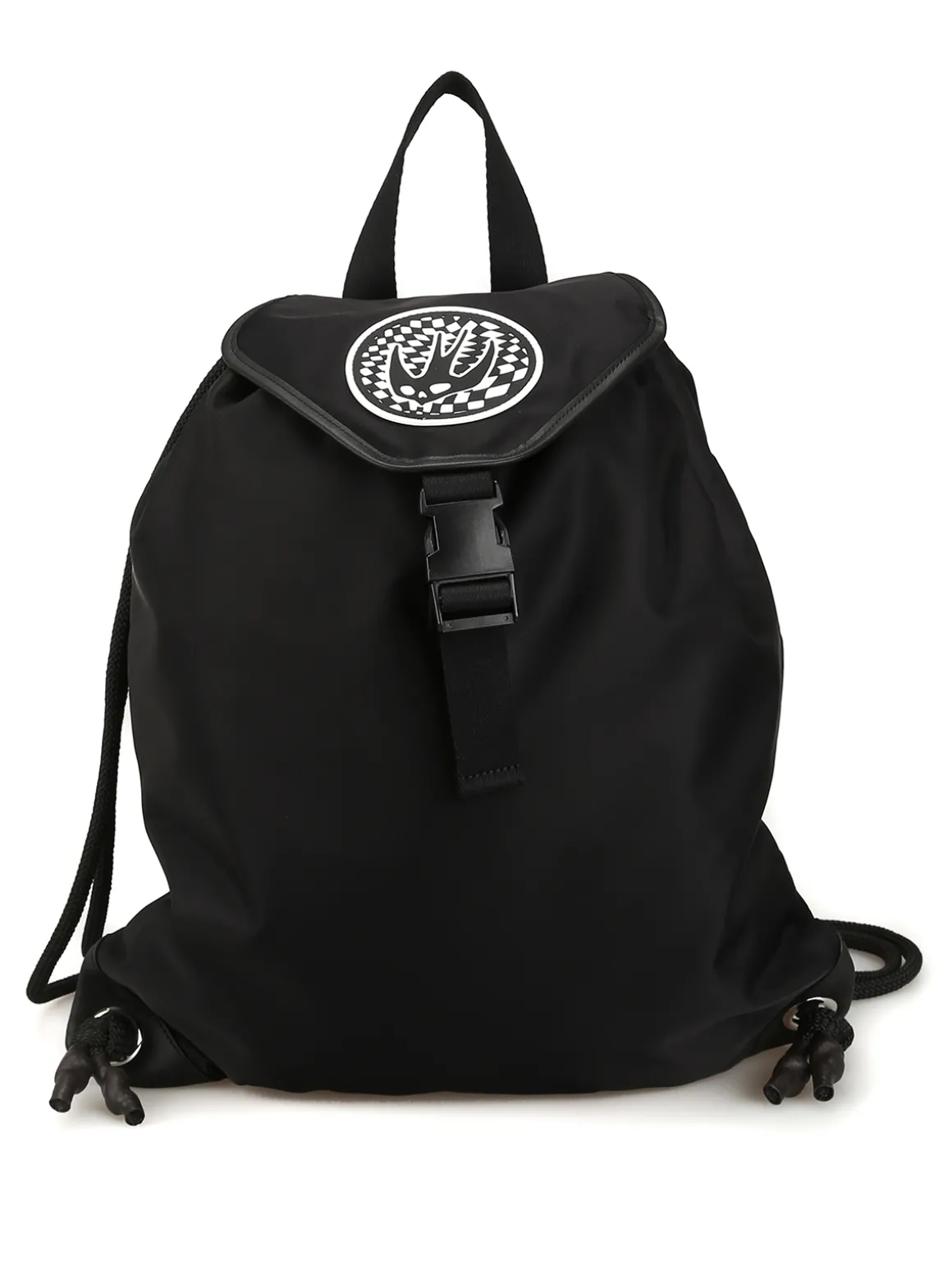 Zaino a sacca in nylon con patch Swallow