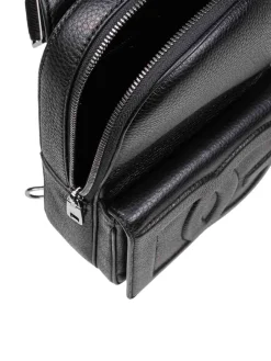 Zaino in pelle con logo DG in rilievo